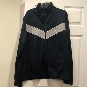 Navy and gray Nike full zip warm up jacket
